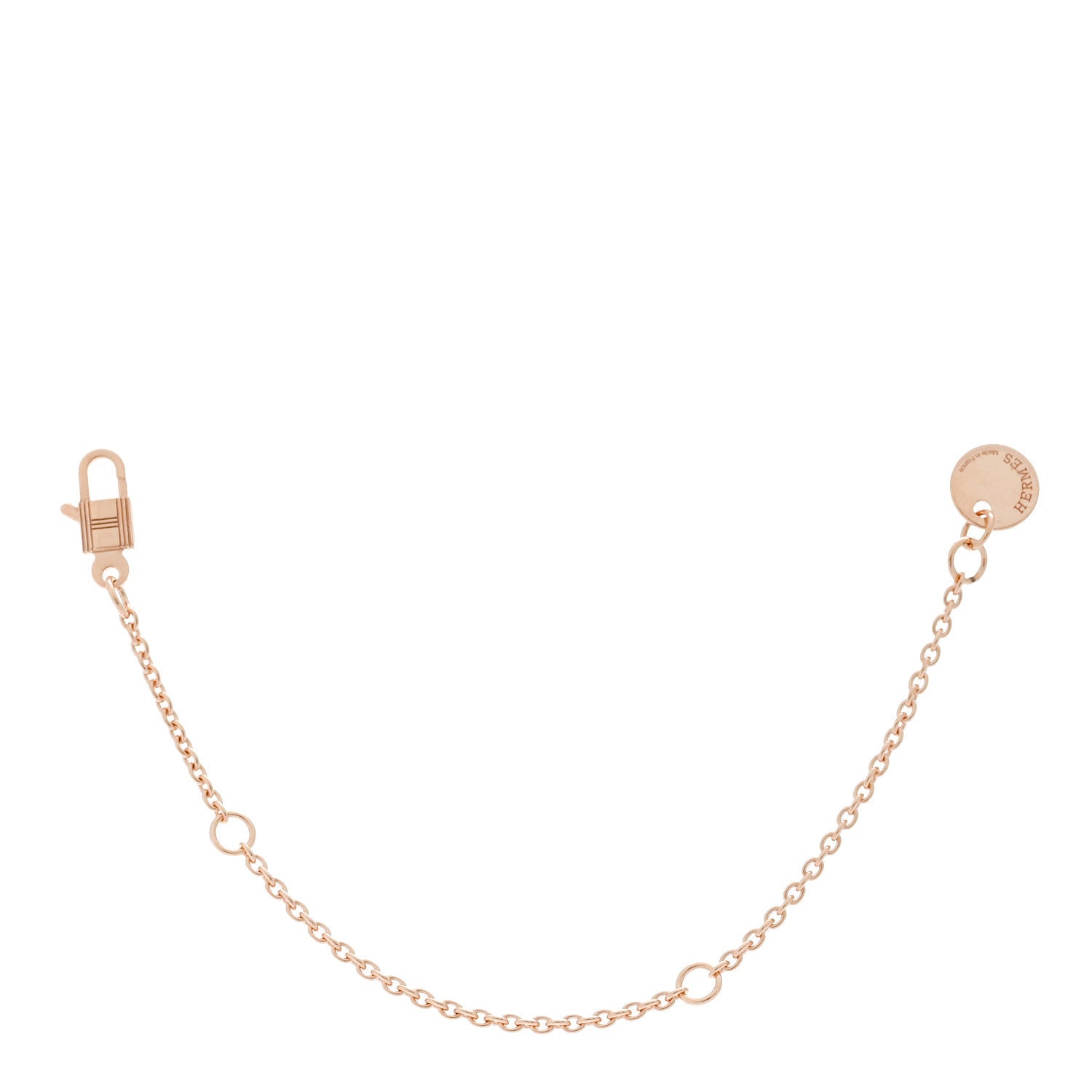 Hermes 18K Rose Gold Amulettes Adjustable Chain Extension 1 of 10