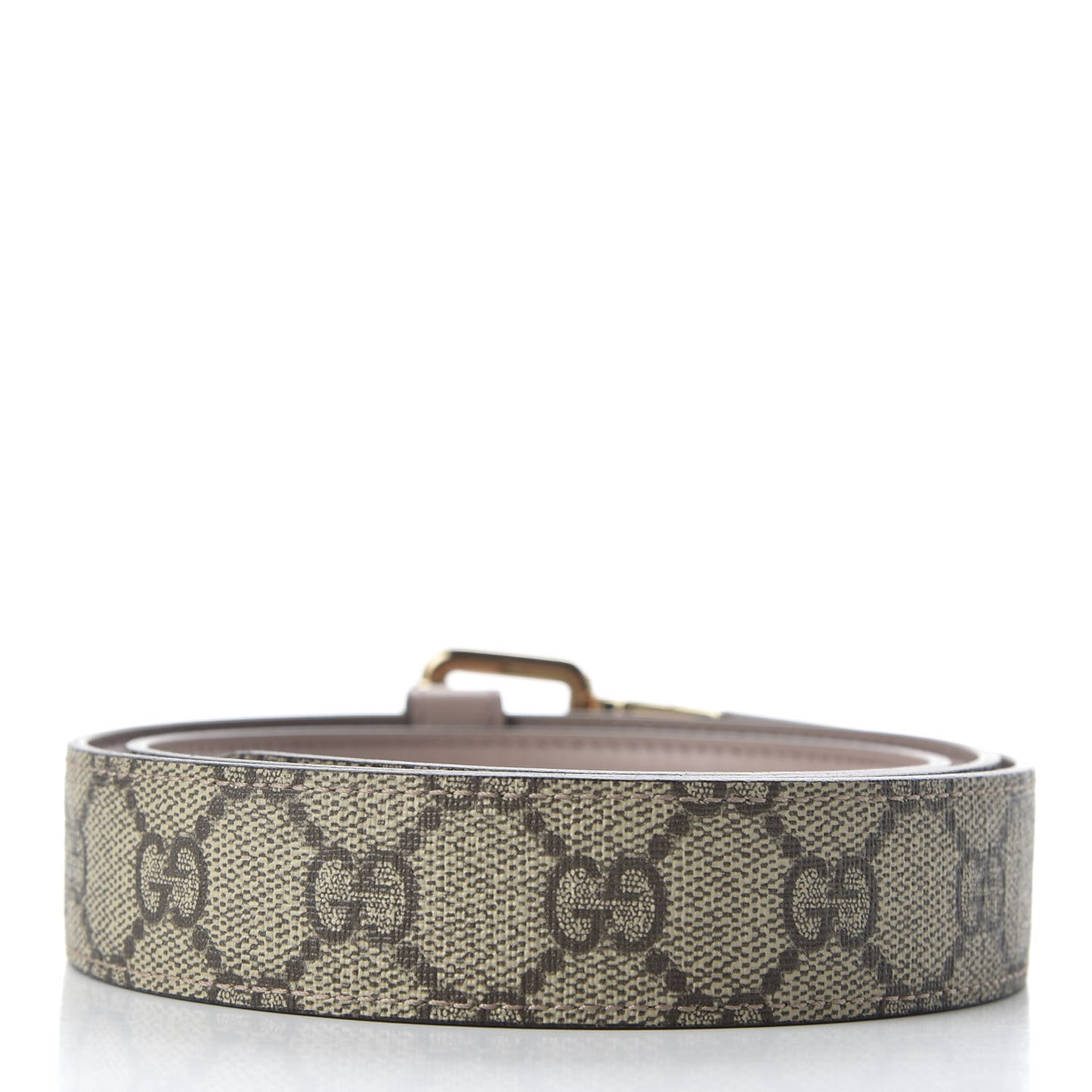 Selleria Calfskin GG Supreme Monogram Reversible 30mm Belt 95 38 Dark Cipria Beige Ebony