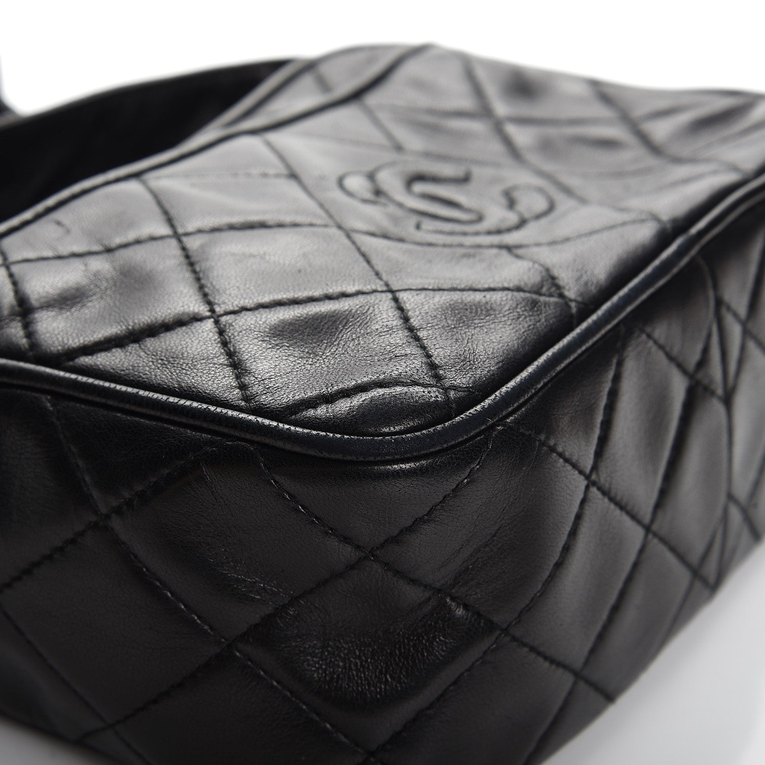 Chanel Lambskin Quilted Tassel Camera Case Black 12 of 14
