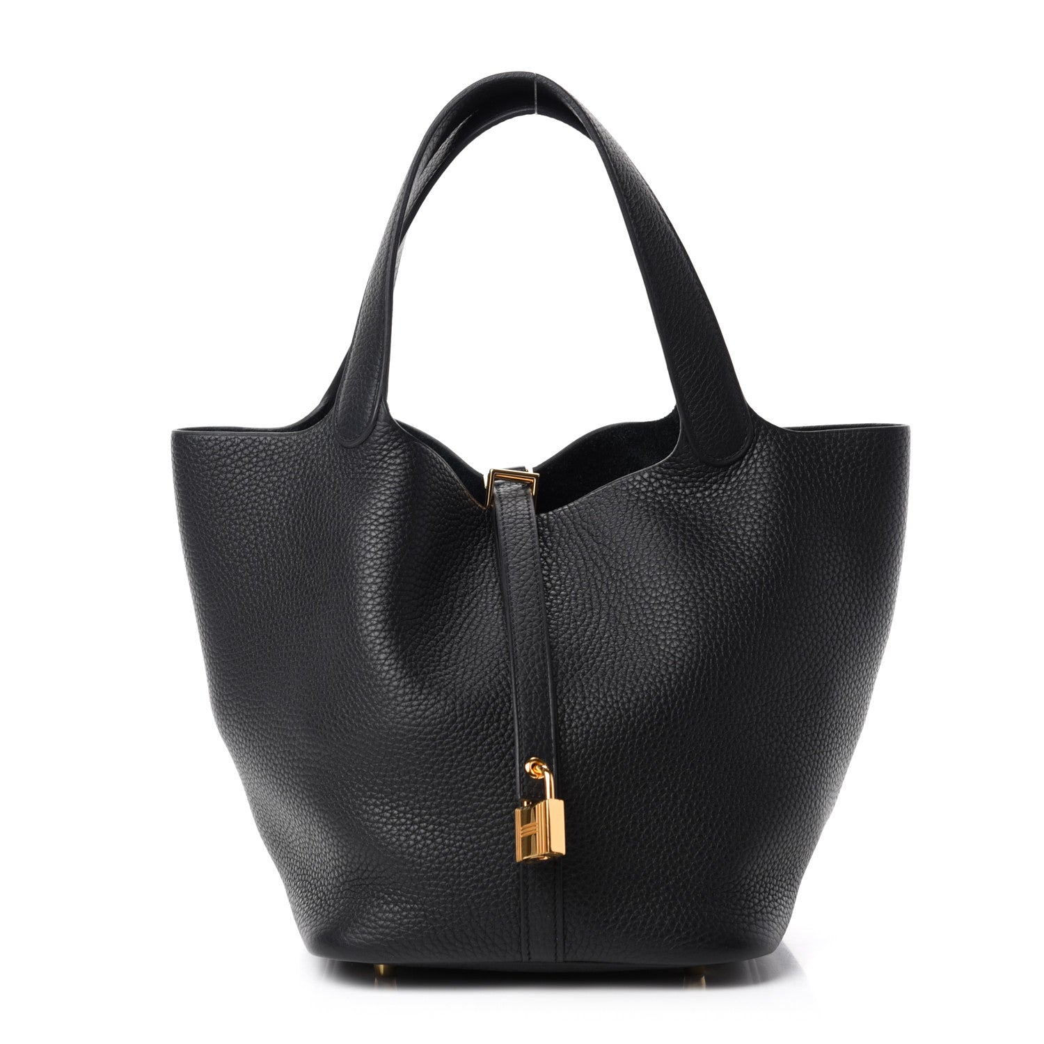Hermes Taurillon Clemence Picotin Lock 22 MM Black 1 of 10