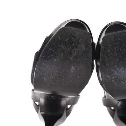 Saint Laurent Calfskin Tribute 105 Platform Sandals 37.5 Black 8 of 13