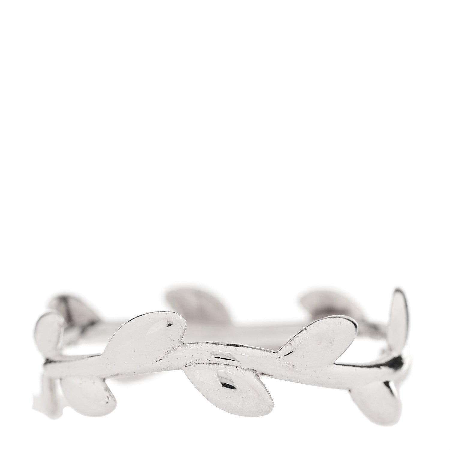 Tiffany Sterling Silver Paloma Picasso Narrow Olive Leaf Band Ring 54 7 3 of 4