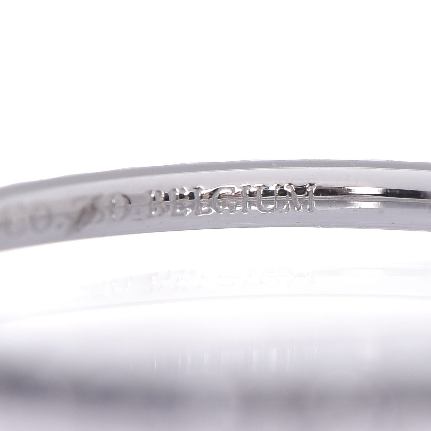 18K White Gold Iolite Metro Single Row Ring 56 7.5
