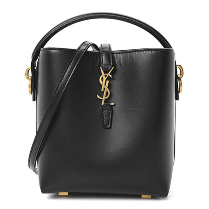Saint Laurent Shiny Calfskin Le 37 Mini Bucket Bag Black 1 of 9