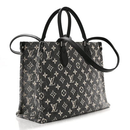 Louis Vuitton Monogram Jacquard Denim Onthego MM Black 3 of 9
