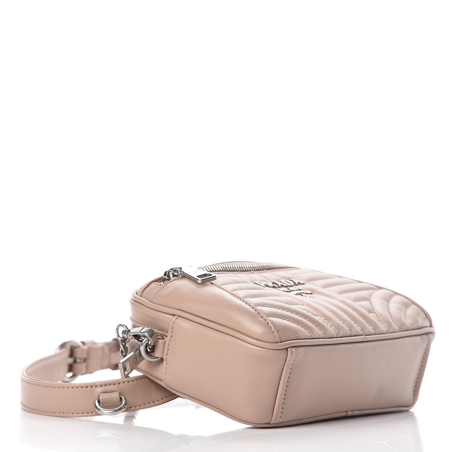 Prada Soft Calfskin Impunture Diagramme Belt Bag Cipria 5 of 11
