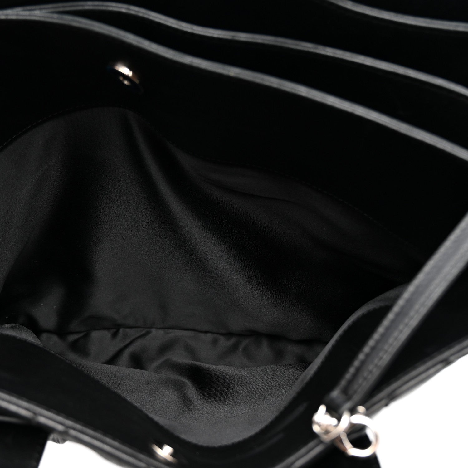 Chanel Lambskin Quilted Easy Carry Shopping Tote Black 9 of 17
