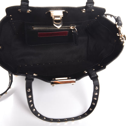 Valentino Garavani Vitello Mini Rockstud Tote Black 6 of 8