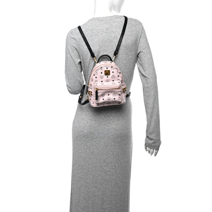 MCM Visetos Side Stud X-Mini Stark Backpack Soft Pink 2 of 11