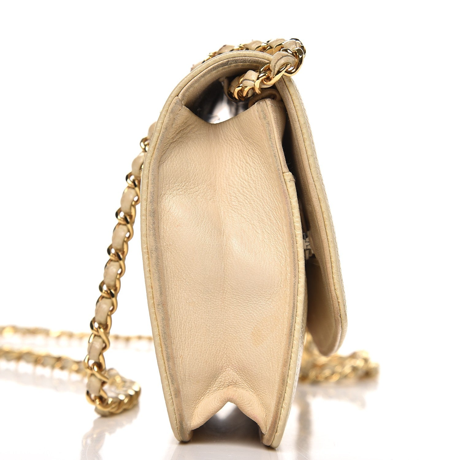 Chanel Caviar Timeless CC Wallet on Chain WOC Beige Clair 15 of 18