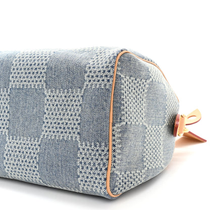 Louis Vuitton Damier Denim 3D Speedy Bandouliere 25 Bleu 10 of 10