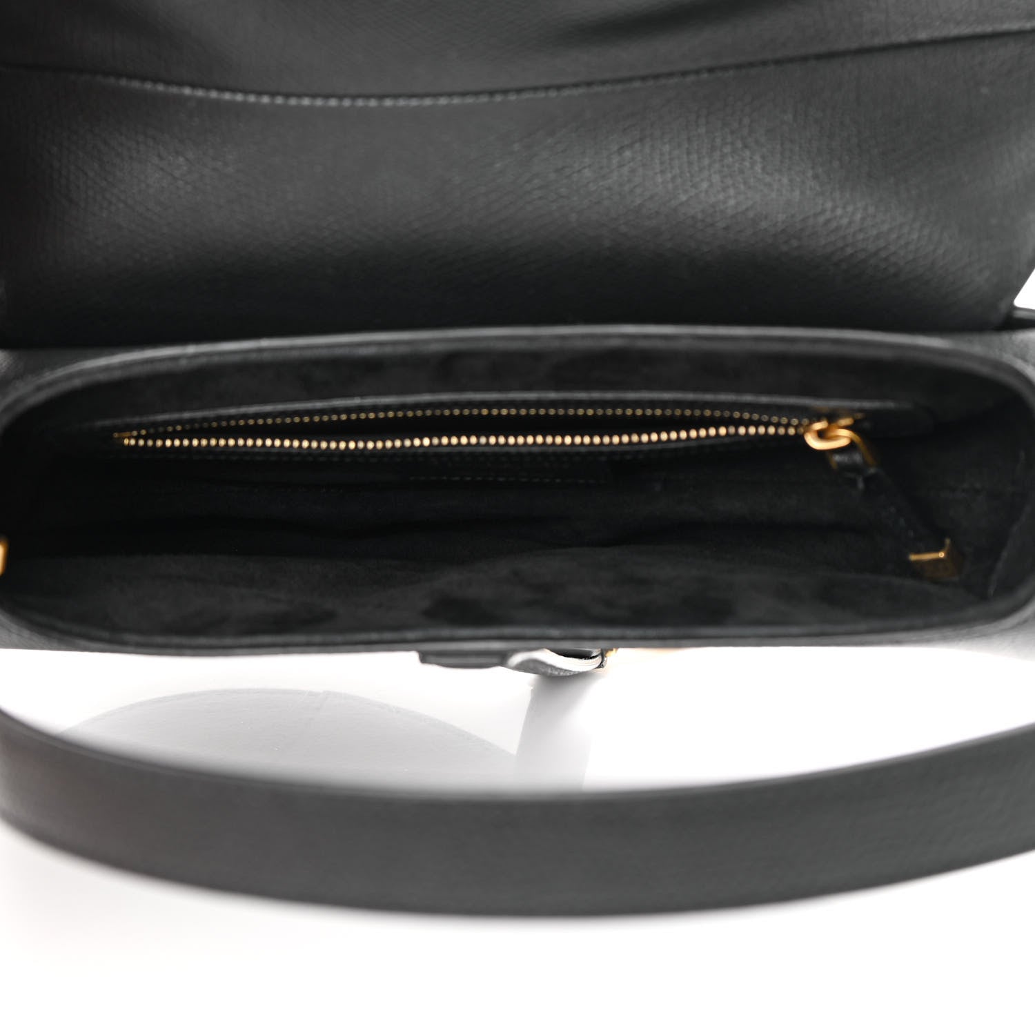 Christian Dior Grained Calfskin Saddle Bag Black 5 of 13