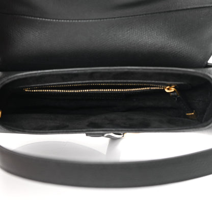Christian Dior Grained Calfskin Saddle Bag Black 5 of 13