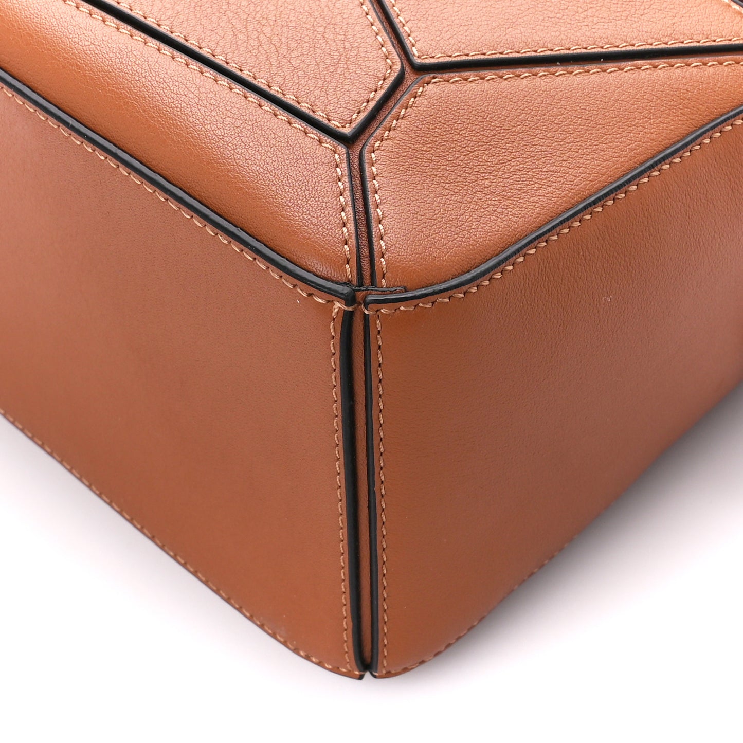 Calfskin Small Puzzle Bag Tan