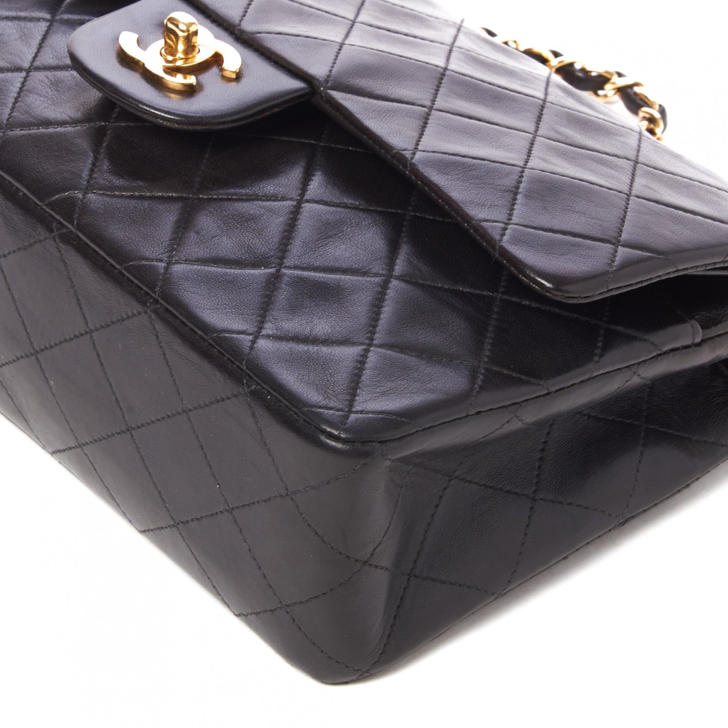 Chanel Lambskin Quilted Medium Double Flap Black 4 of 9