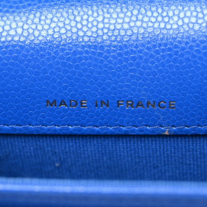 Chanel Caviar Quilted Flap Card Holder Wallet Blue 7 of 12