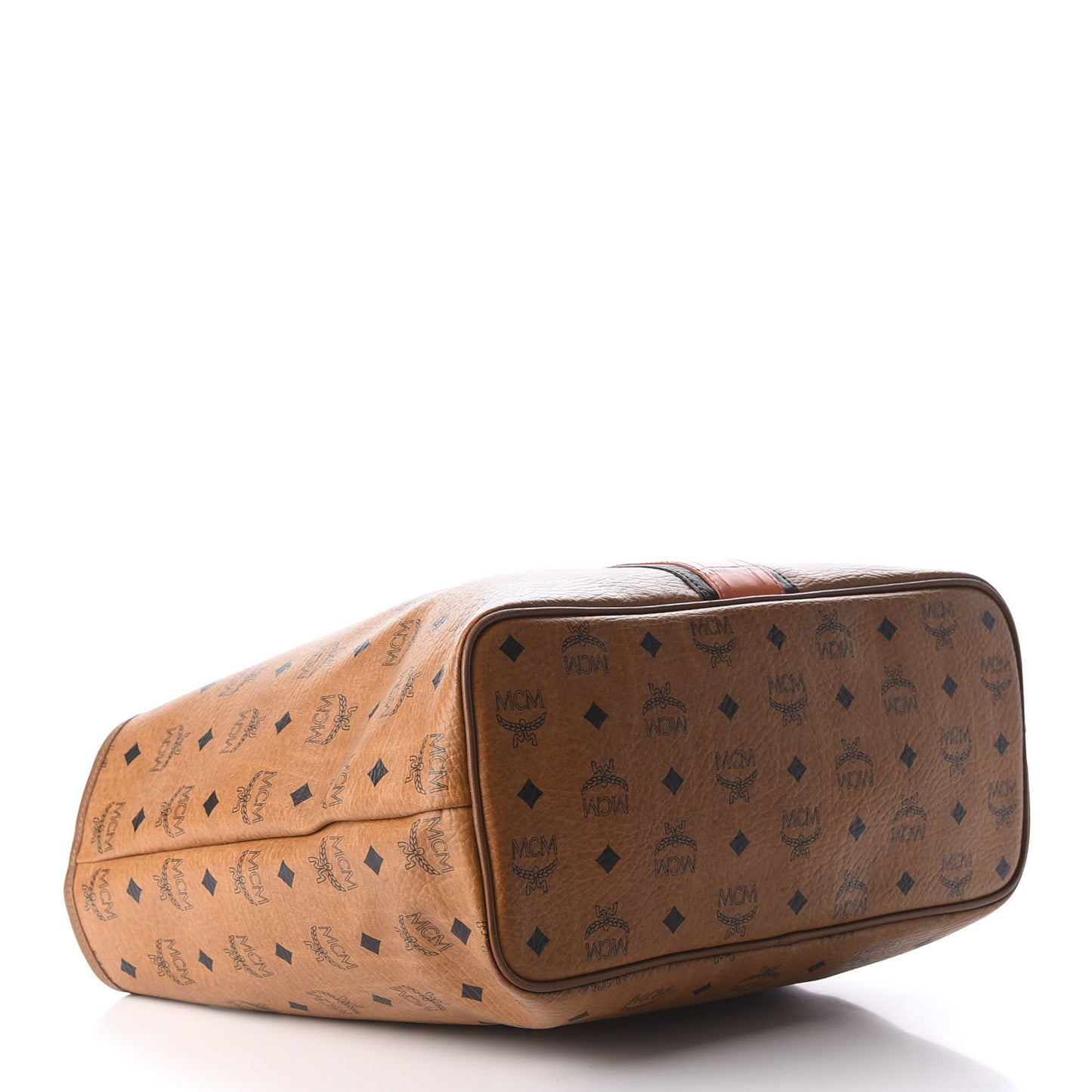 Visetos Crocodile Embossed Medium Liz Shopper Tote Cognac