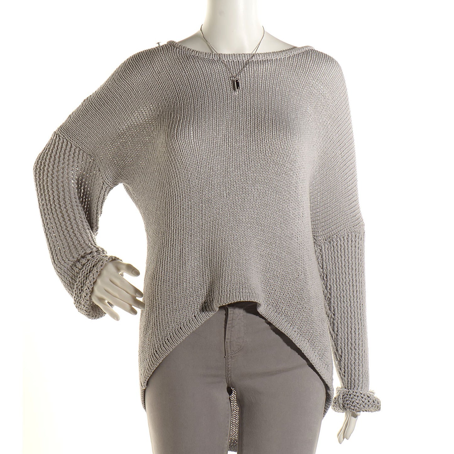 18K White Gold Diamond Screwdriver Pendant Necklace