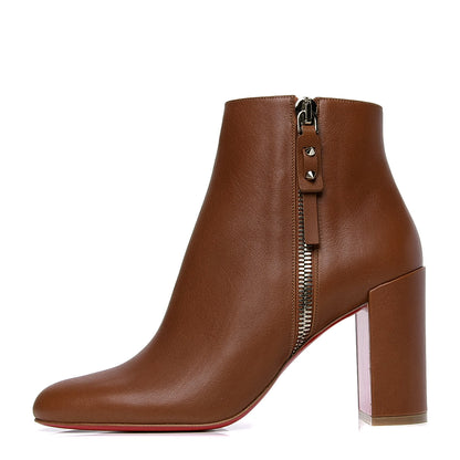 Christian Louboutin Calfskin Ziptotal 85 Booties 39 Cuoio 1 of 5