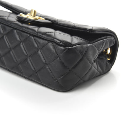 Chanel Lambskin Resin Quilted Mini Rectangular Pearl Samba Flap Black 7 of 10