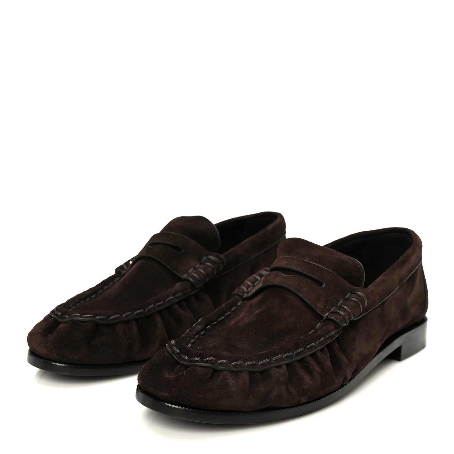 Suede Le Loafer 15 Penny Slippers 37 Dark Chocolate