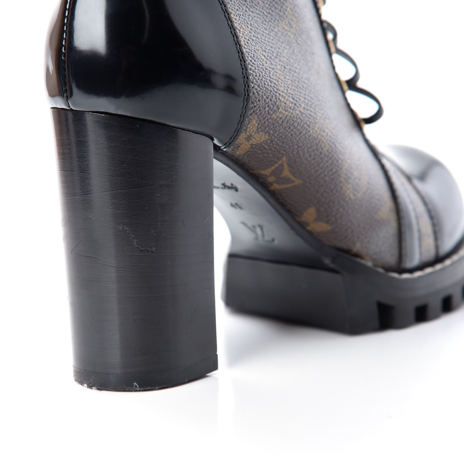 Louis Vuitton Patent Calfskin Monogram Star Trail Ankle Boots 41 Black 11 of 13
