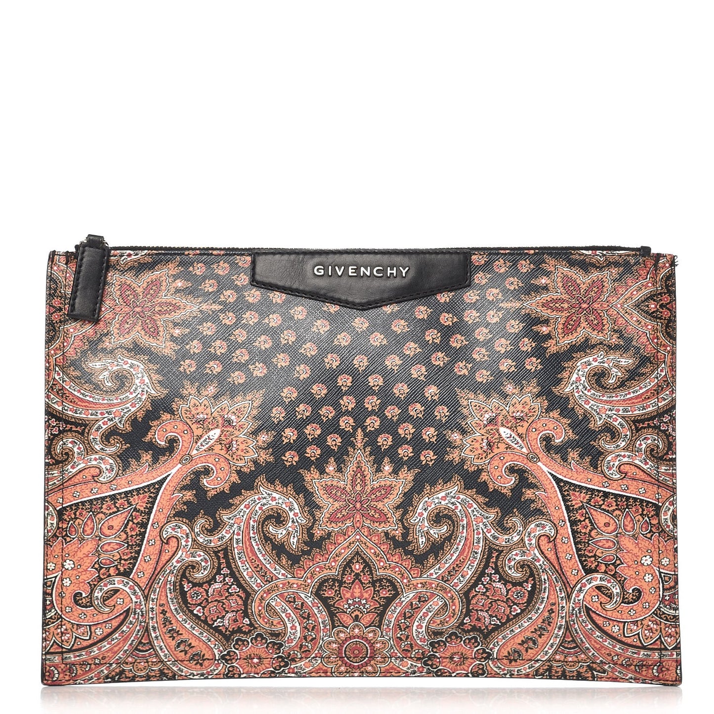 Saffiano Paisley Print Medium Antigona Pouch