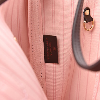 Louis Vuitton Damier Ebene Neo Neverfull MM Rose Ballerine 7 of 12