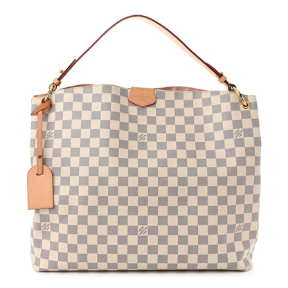 Louis Vuitton Damier Azur Graceful MM Rose Ballerine 1 of 10