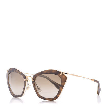 Miu Miu Cat Eye Sunglasses SMU10N Havana 1 of 8