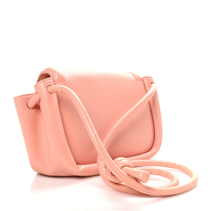 Bottega Veneta Lambskin Small Beak Triangle Flap Shoulder Bag Peachy Silver 3 of 9