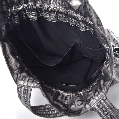 Chanel Coated Canvas Unlimited Drawstring Tote Argent Fonce 5 of 7