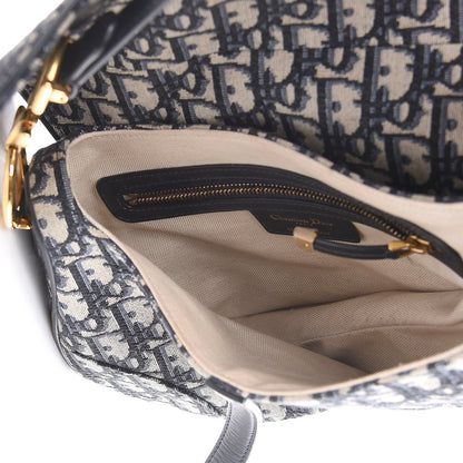 Christian Dior Oblique Saddle Bag Blue 5 of 11