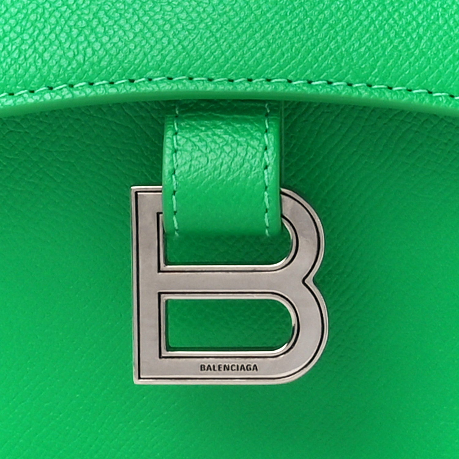 Balenciaga Grained Calfskin XS Downtown Shoulder Bag Vivid Green 10 of 12