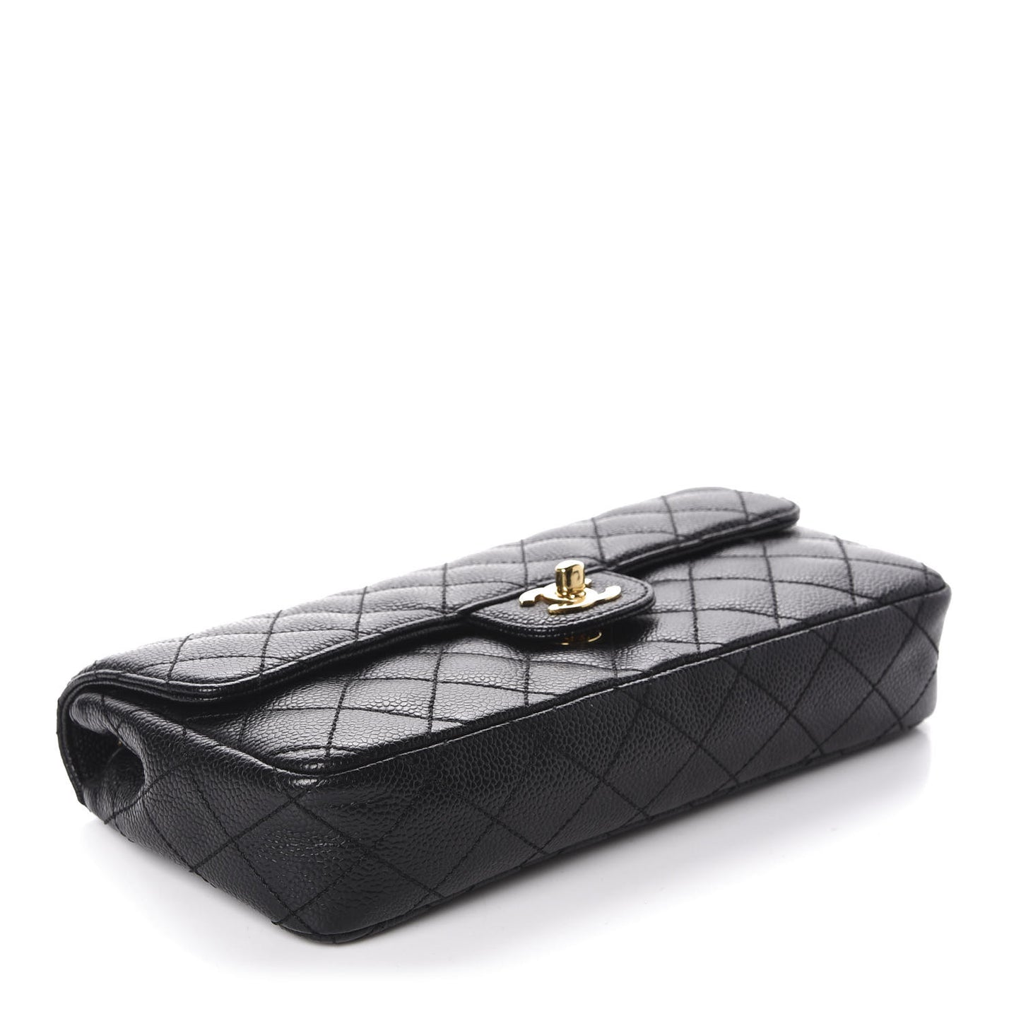 Caviar Quilted East West Flap Black