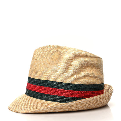 Gucci Abaca Straw Web Fedora Hat M 5 of 8