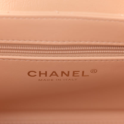 Chanel Shiny Aged Calfskin Quilted Nano Kelly Shopper Beige 6 of 11