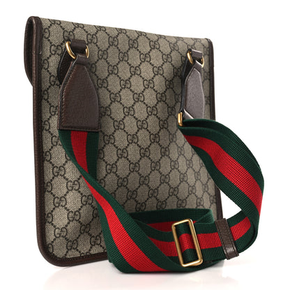 Gucci GG Supreme Monogram Web Medium Neo Vintage Flap Messenger Bag Beige New Acero 3 of 10
