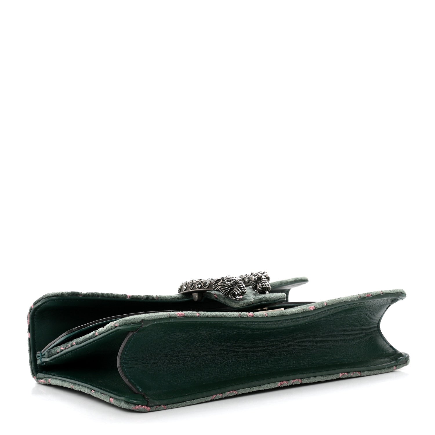 Gucci Velvet Moon Calfskin Crystal GG Monogram Small Dionysus Shoulder Bag Avio Dusty Pink Black Diamond 3 of 9