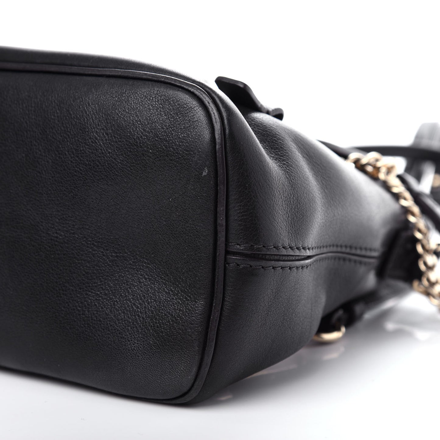 Suede Calfskin Mini Faye Backpack Black
