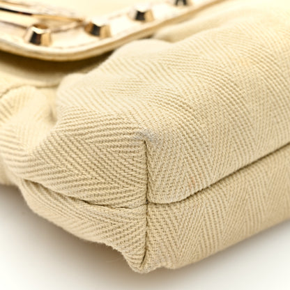 Fendi Canvas Small Chef Shoulder Bag White 8 of 11