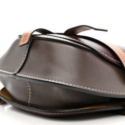 Loewe Calfskin Small Gate Crossbody Bag Oxblood Tan Taupe 10 of 10