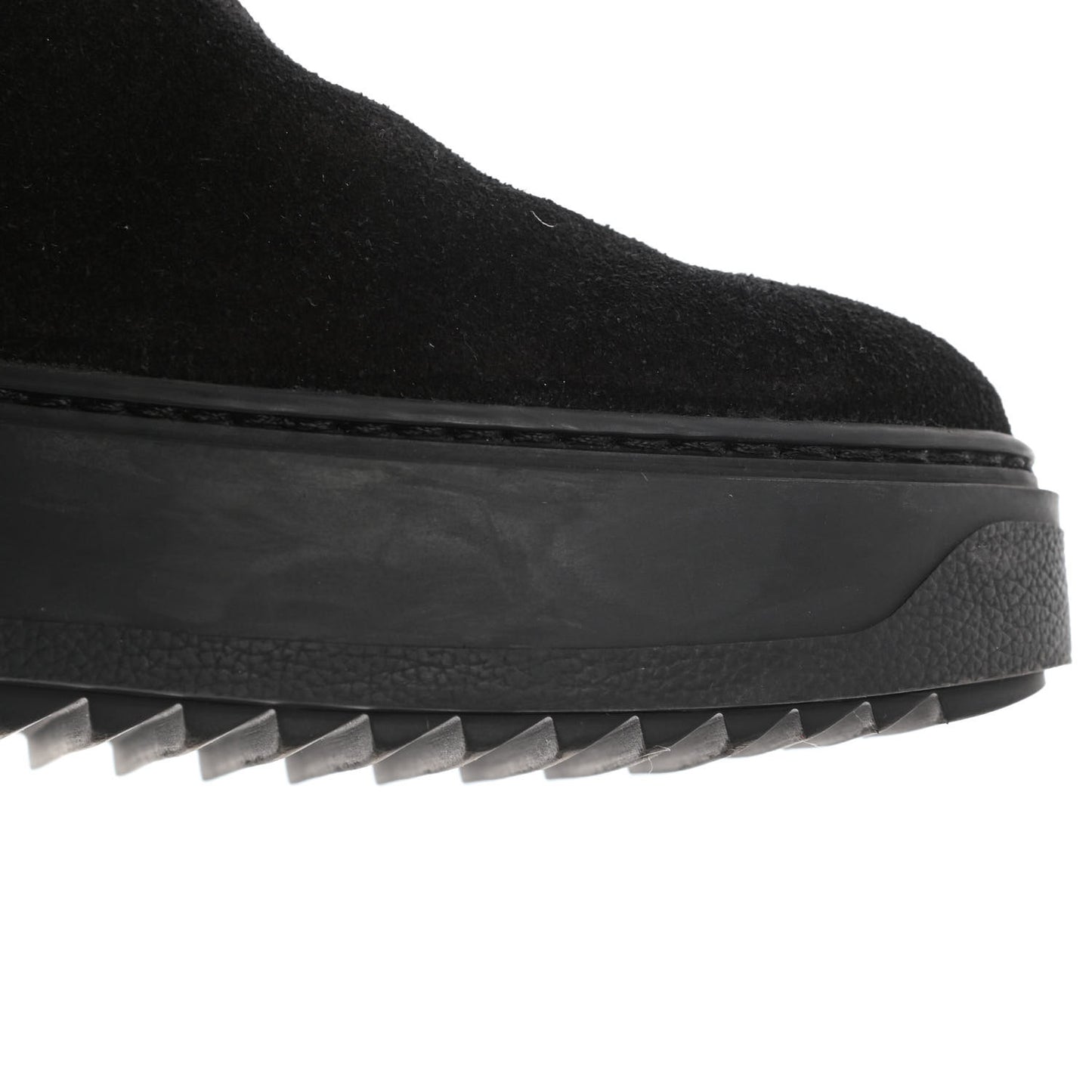 Suede Calfskin Shearling Snowdrop Flat Ankle Boot 37.5 Black