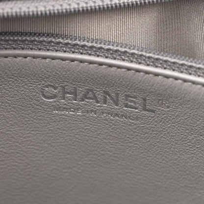 Chanel Iridescent Calfskin CC East West Shopping Tote Light Grey 8 of 13
