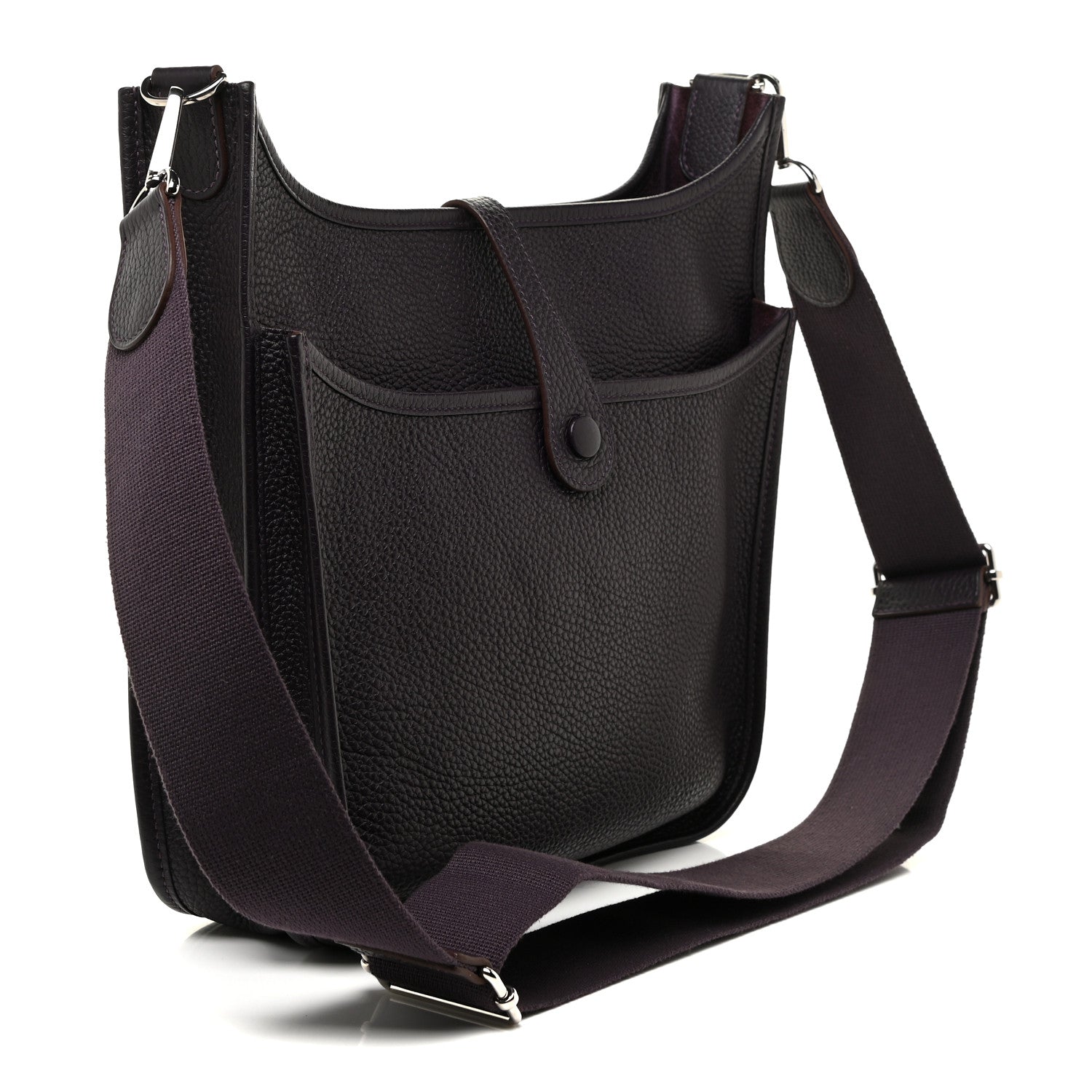 Hermes Taurillon Clemence Evelyne III PM Raisin 2 of 9