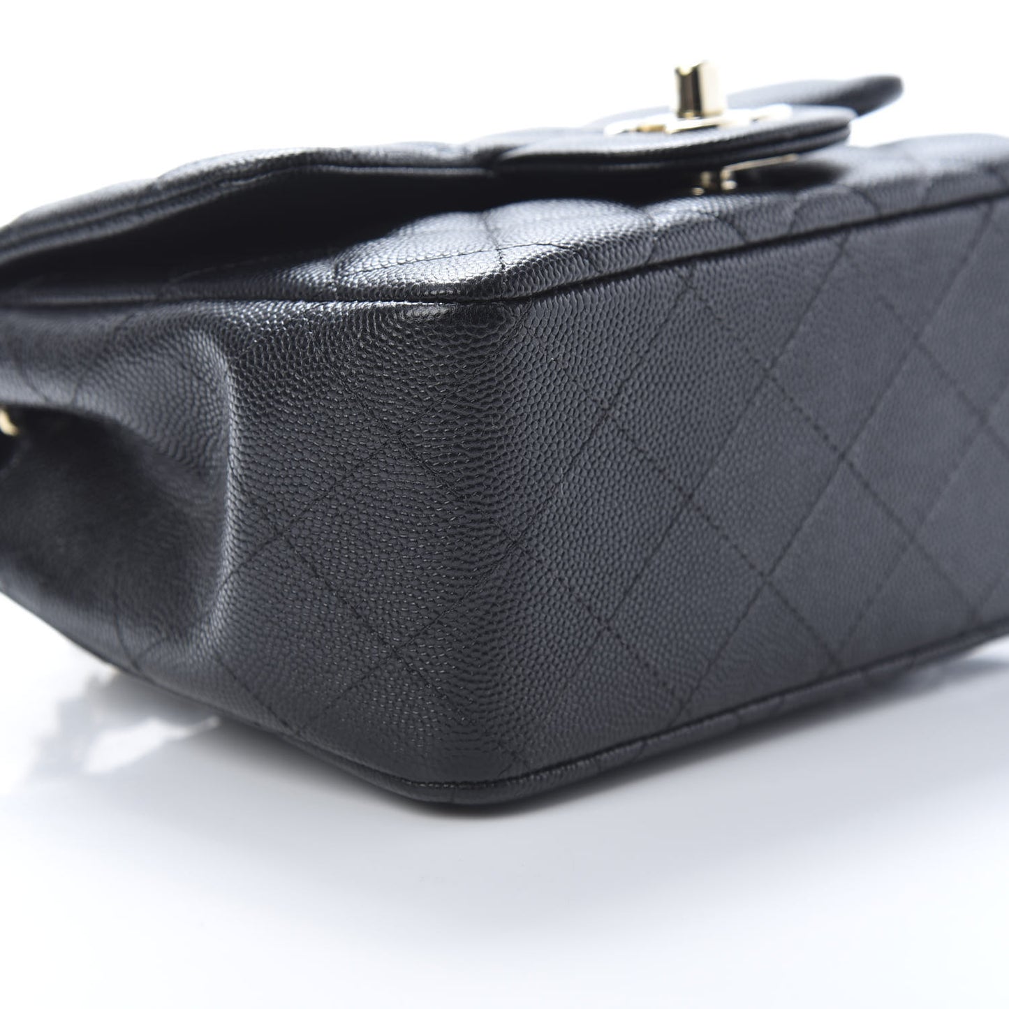 Caviar Quilted Mini Square Flap Black
