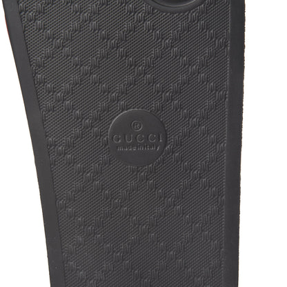 Gucci Rubber Web Mens Pool Slide Sandals 6 Black Green Red 10 of 11