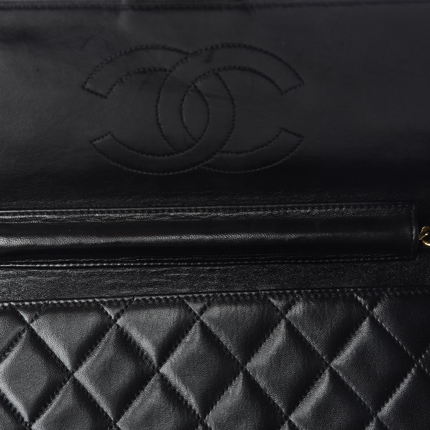 Chanel Lambskin Quilted Medium Single Flap Black 11 of 11