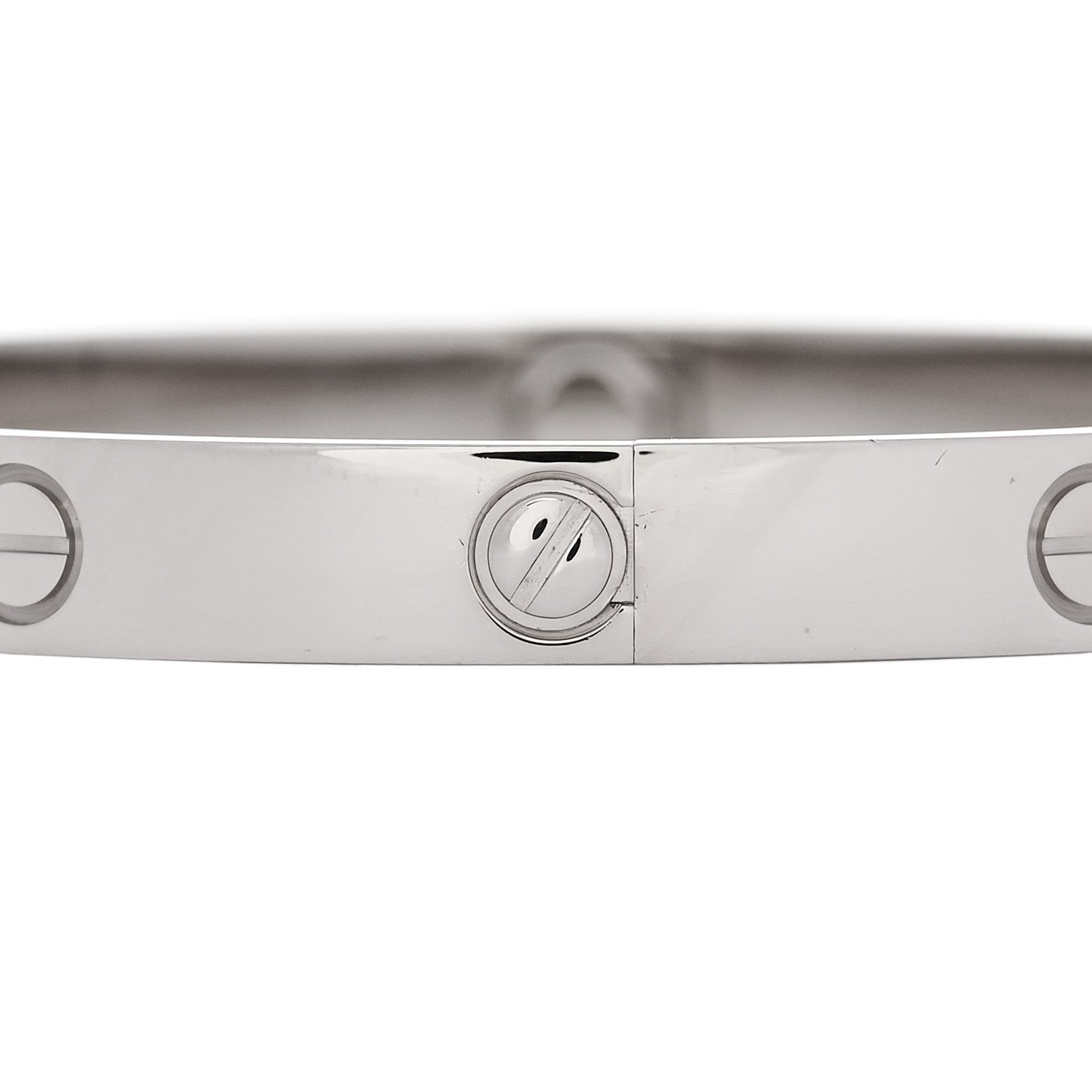 Cartier 18K White Gold LOVE Bracelet 18 5 of 9
