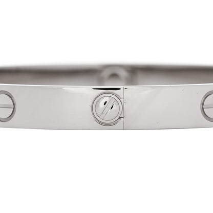 Cartier 18K White Gold LOVE Bracelet 18 5 of 9